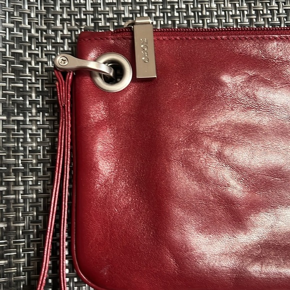 HOBO Red Leather Clutch Wristlet - Picture 4 of 6